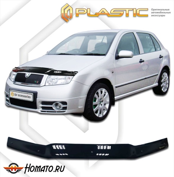 Дефлектор капота Skoda Fabia хэтчбэк 6Y2 2004-2007 | черный