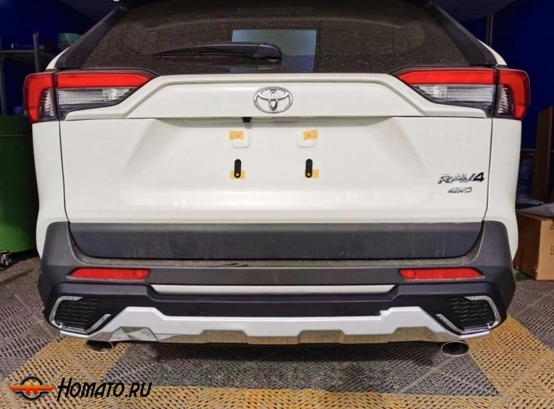 Накладки-обвесы на бампера на Toyota Rav4 2020+ | перед и зад