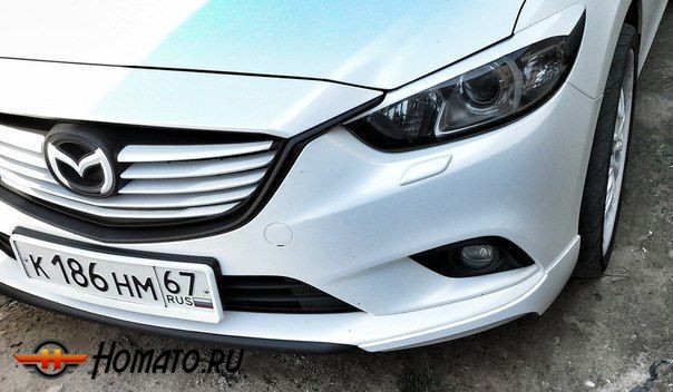 Реснички на фары для Mazda 6 (GJ) 2013+ / 2015+ без LED оптики | фигурные