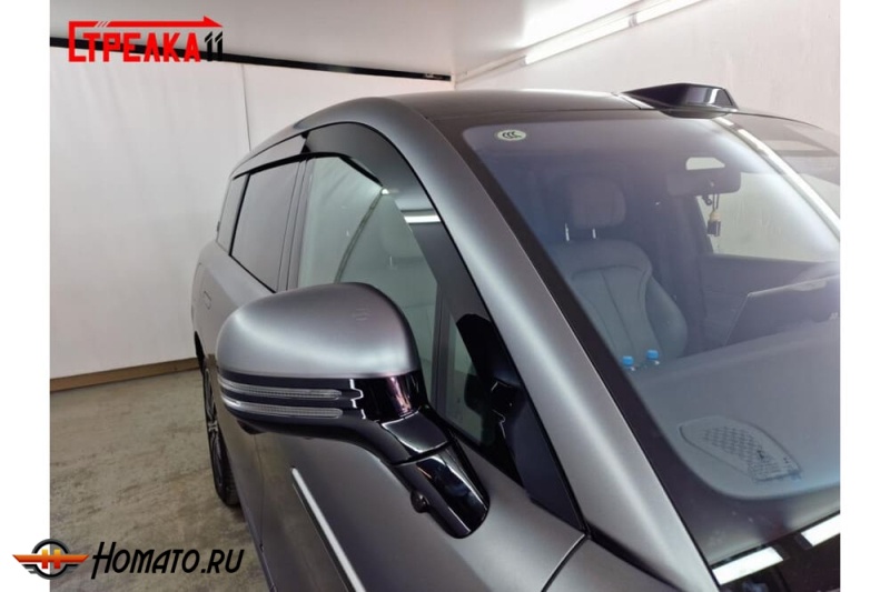 Дефлекторы Denza N9 2025+ | из 6 частей, премиум, плоские, 2D