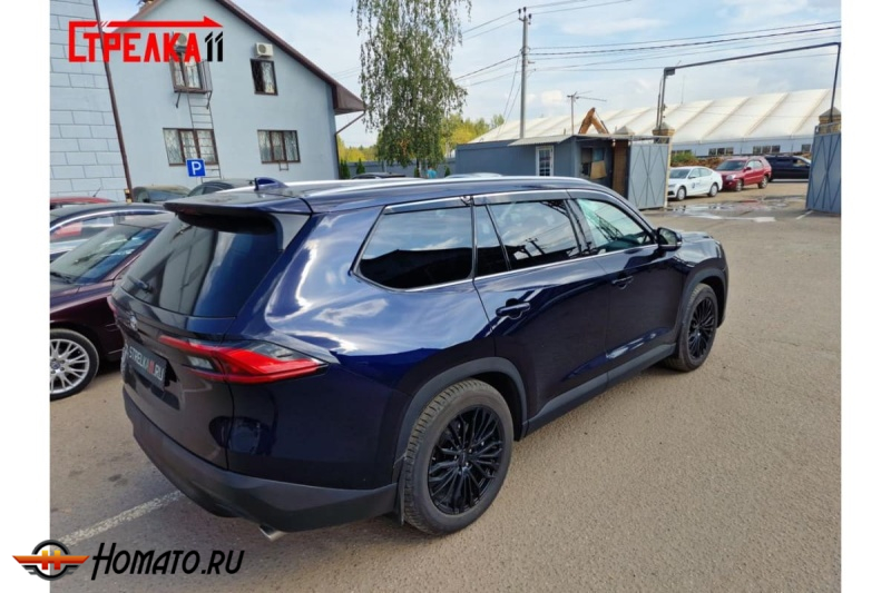 Дефлекторы Toyota Grand Highlander 2023+ | премиум, плоские, 2D