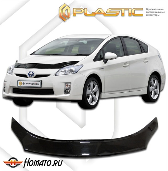 Дефлектор капота Toyota Prius 3 2009-2016 (ZVW30) | exclusive, черный