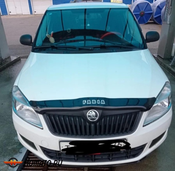 Дефлектор капота мухобойка SKODA FABIA 2 / ROOMSTER / PRAKTIK (2010-2014)