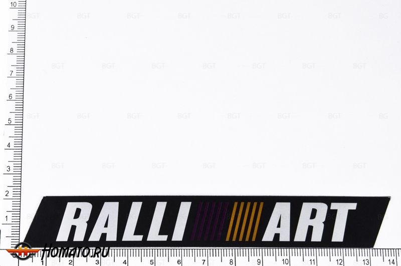 Шильд "Ralliart" Для Mitsubishi, Самоклеящийся, Цвет: Черный, 1 шт. «137mm*19mm»