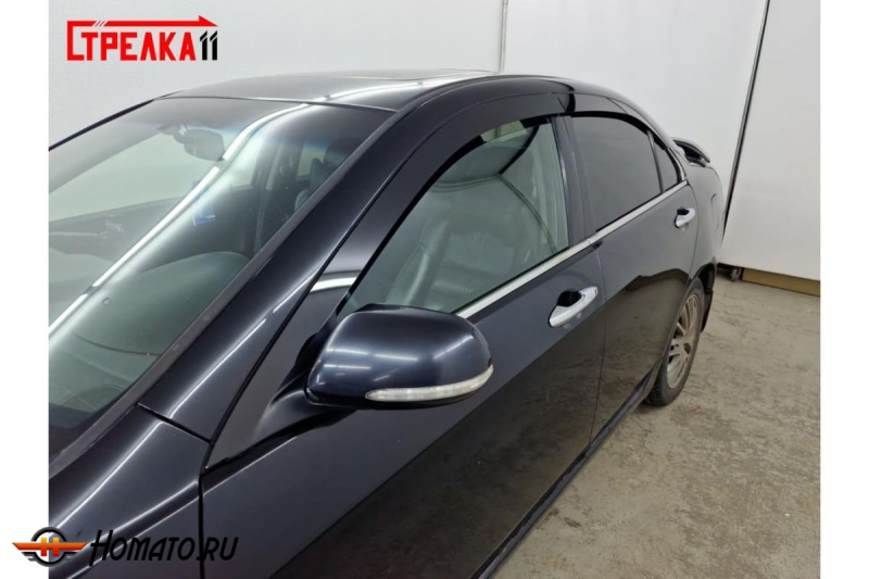 Дефлекторы Honda Accord 7 2003-2008 седан | премиум, плоские, 2D