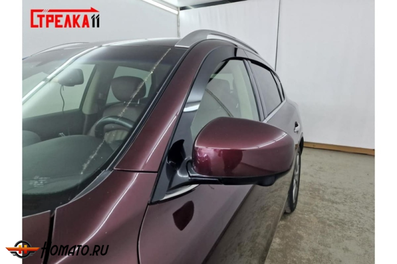 Дефлекторы Инфинити EX / QX50 2007-2018 | из 6 частей, премиум, плоские, 2D