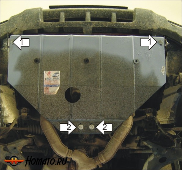 Защита картера Subaru Forester 1997-2002 | двигатель + радиатор, 2 мм, сталь | MOTODOR | 02205