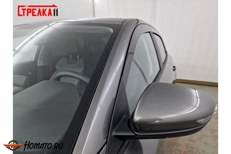 Дефлекторы Geely Emgrand 2023+ | из 6 частей, премиум, плоские, 2D