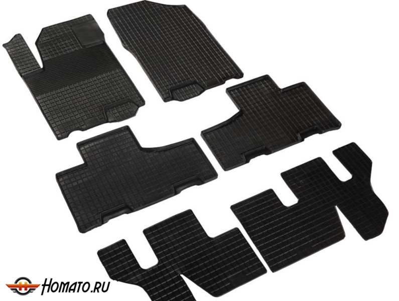 Коврики для Changan X7 Plus 2024+ (7 мест) | СЕТКА, резиновые, с бортами, Seintex