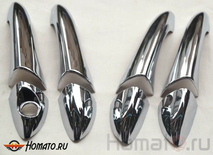 Накладки на дверные ручки внешние для BMW X5 "06-09"