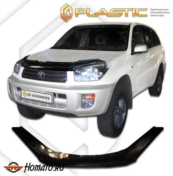 Дефлектор капота Toyota Rav4 20 2000-2005 (A20-A26) | черный