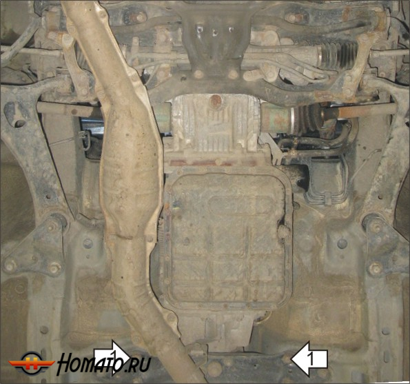 Защита картера Subaru Impreza 2007-2011 | КПП, 2 мм, сталь | MOTODOR | 02224