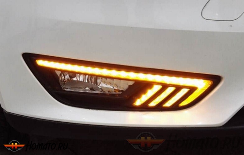 Штатные светодиодные дневные ходовые огни (ДХО) для Ford Focus 3 2015+ | комлект