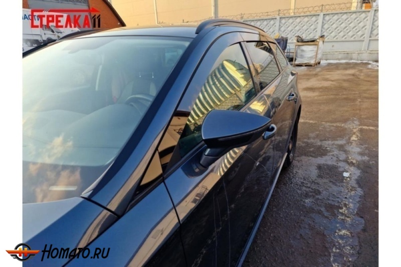 Дефлекторы Seat Leon 3 универсал 2012-2018 | премиум, плоские, 2D