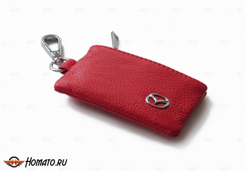 Брелок «кожаный чехол» для ключей с логотипом Mazda «вар.2»