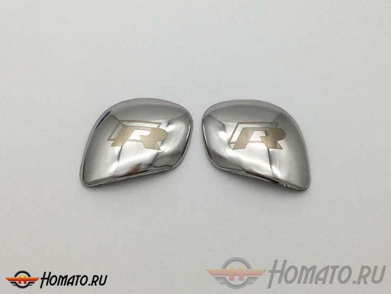 Накладка на ручку АКПП R-Line для VW Tiguan 2017+ / Passat (B8) 2015+ | 2 части, нержавейка