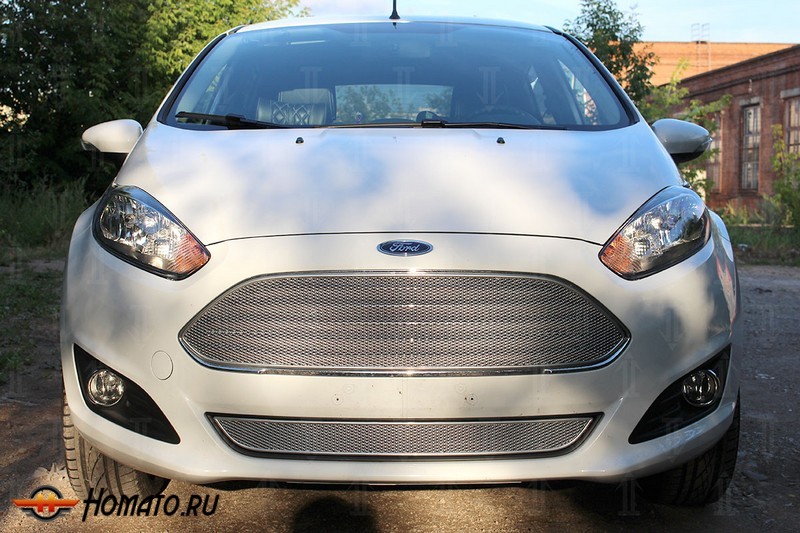 Защита радиатора для Ford Fiesta MK6 2013+ рестайл | Премиум