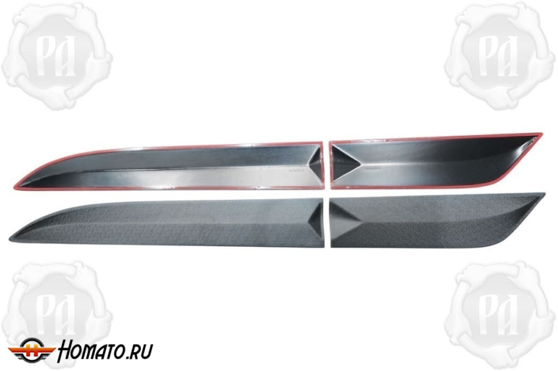 Молдинги на двери для Хендай Солярис 1 2010-2017 | шагрень