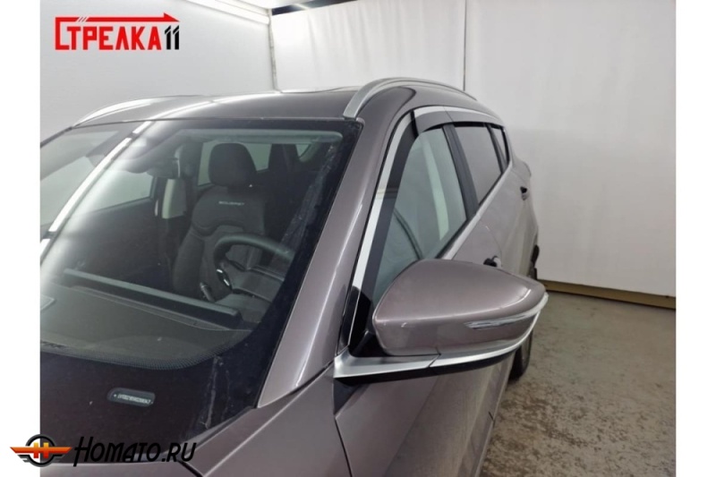 Дефлекторы Jetour X70 Plus | премиум, плоские, 2D