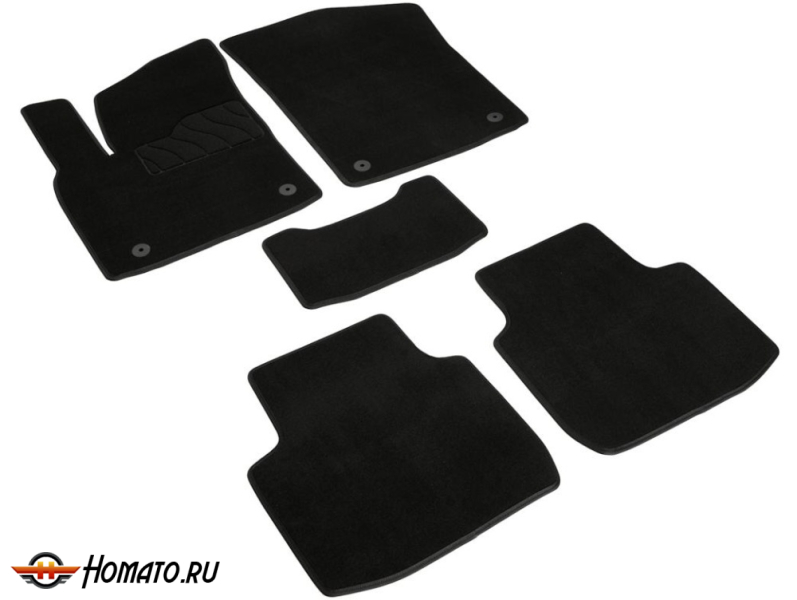 Коврики Volkswagen Tavendor | Люкс, ворсовые, черные, Seintex