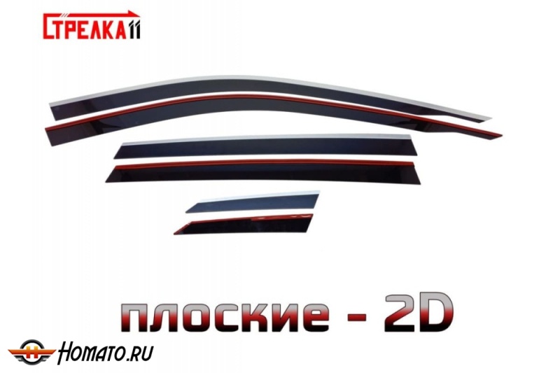 Дефлекторы Skoda Kamiq | премиум, плоские, 2D
