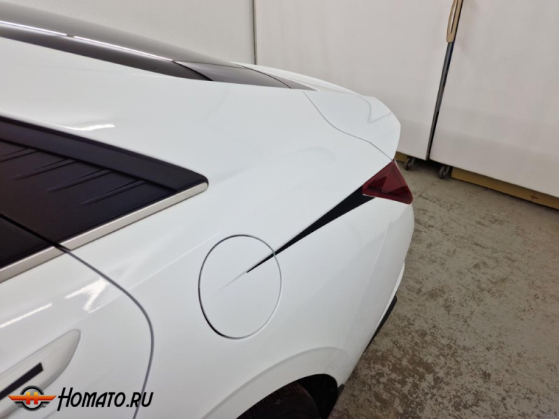 Накладки на задние крылья для Хендай Элантра 7 2021+ | 3 штуки, декор