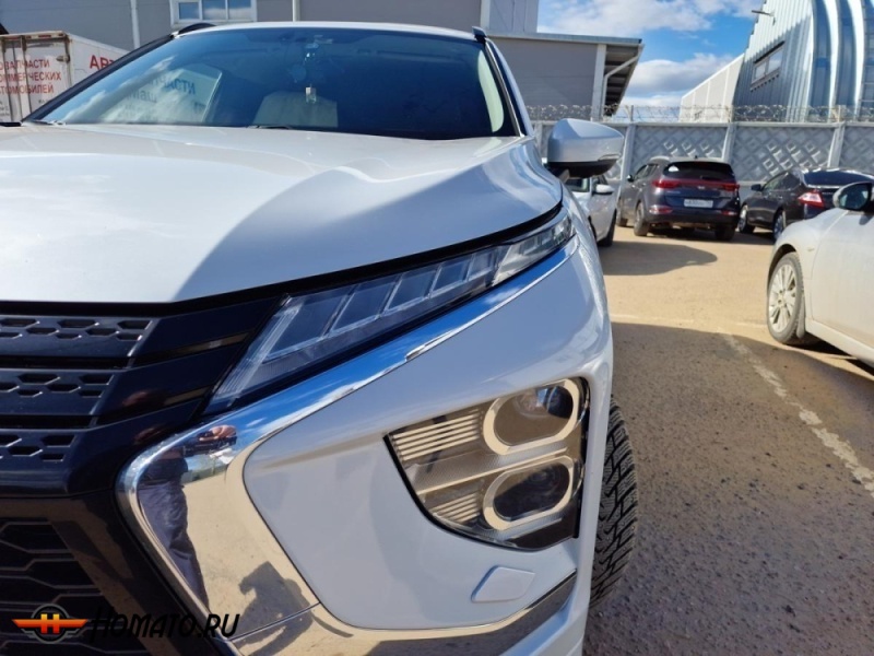Накладки на фары для Mitsubishi Eclipse Cross 2021+ рестайл | 2 штуки, декор