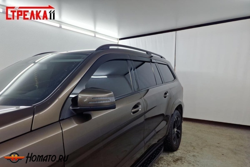 Дефлекторы Mercedes GL-class (X166) 2012-2015 | премиум, плоские, 2D