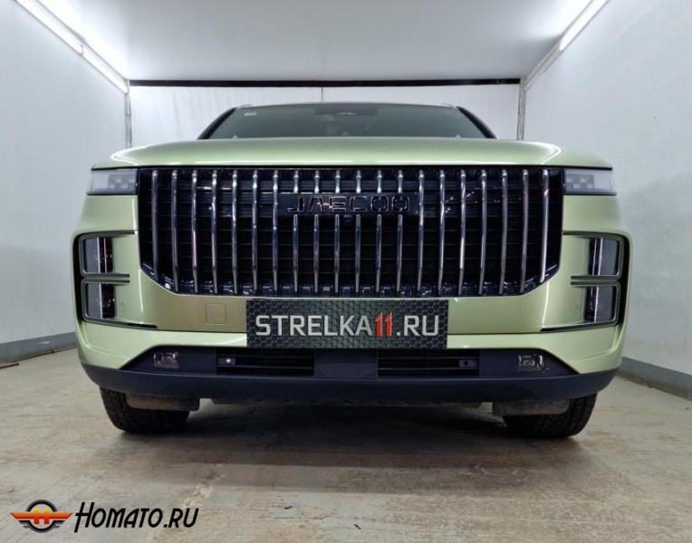 Накладки на передний бампер для Jaecoo J7 2023+ дорестайл | 4 штуки, декор