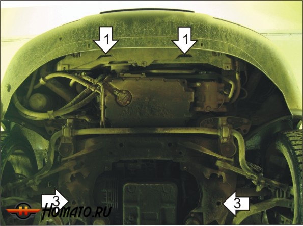 Защита картера Audi A6 1997-2001 | двигатель, 2 мм, сталь | MOTODOR | 00114