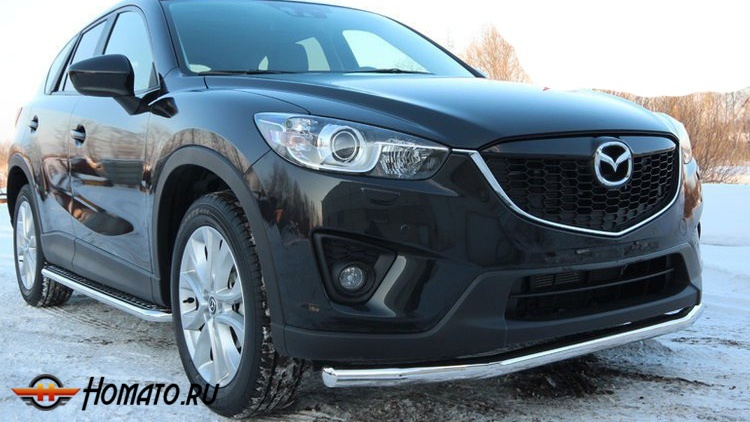 Пороги подножки Mazda CX5 2011-2017 | алюминиевые или нержавеющие