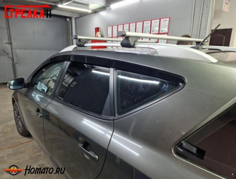 Дефлекторы Kia Ceed 1 (ED) универсал 2007-2012 | из 6 частей, премиум, плоские, 2D