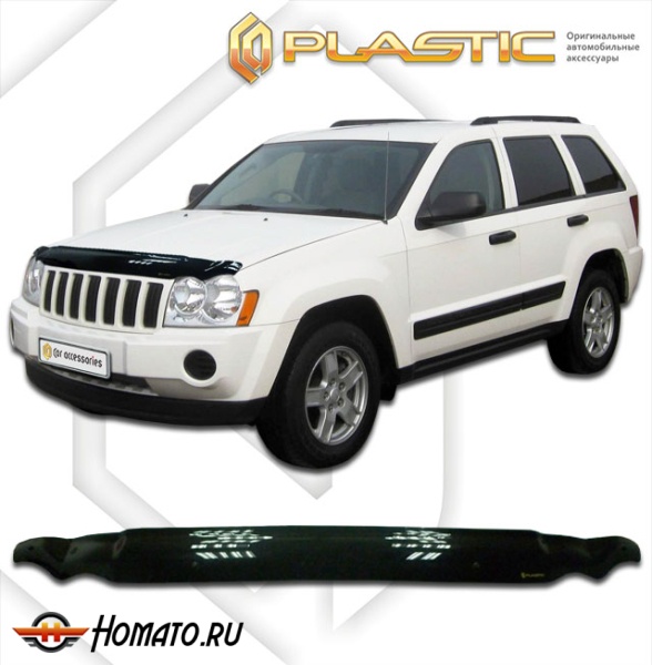 Дефлектор капота Jeep Grand Cherokee 3 2005-2010 | черный