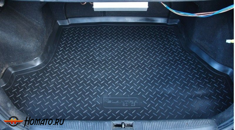 Коврик в багажник Renault Grand Scenic (2016+) (сложенный 3-й ряд) | черный, Norplast