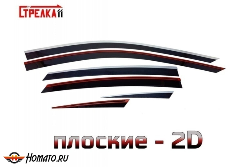 Дефлекторы Тенет А8 | премиум, плоские, 2D