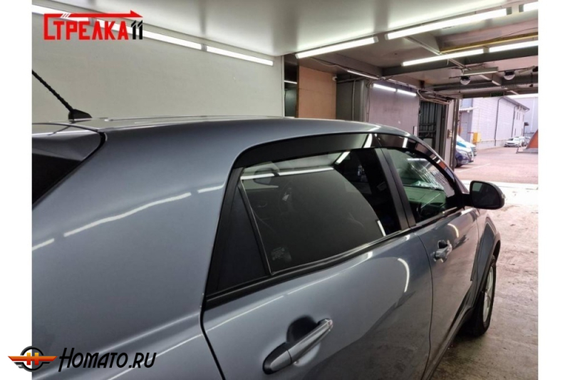 Дефлекторы Ssang Yong Actyon (C200) 2010+/2014+ | из 4 частей, премиум, плоские, 2D