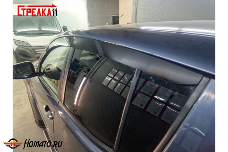 Дефлекторы Mitsubishi L200 2007-2015 | из 4 частей, премиум, плоские, 2D