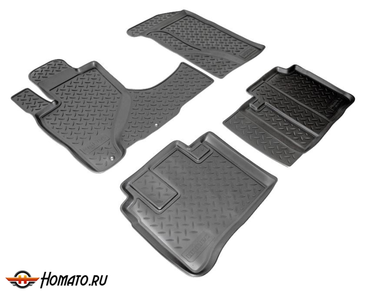 Коврики Honda CR-V 2 2001-2006 (RD4/RD5) | полиуретановые, черные, Norplast