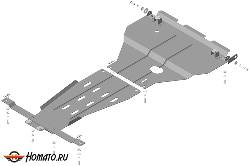 Защита картера Toyota Mark II 1992-1996 | двигатель + КПП, 2 мм, сталь | MOTODOR | 02568
