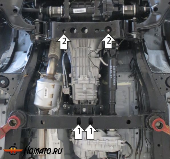 Защита картера Jac T8Pro 2019- | КПП, 2 мм, сталь | MOTODOR | 78313