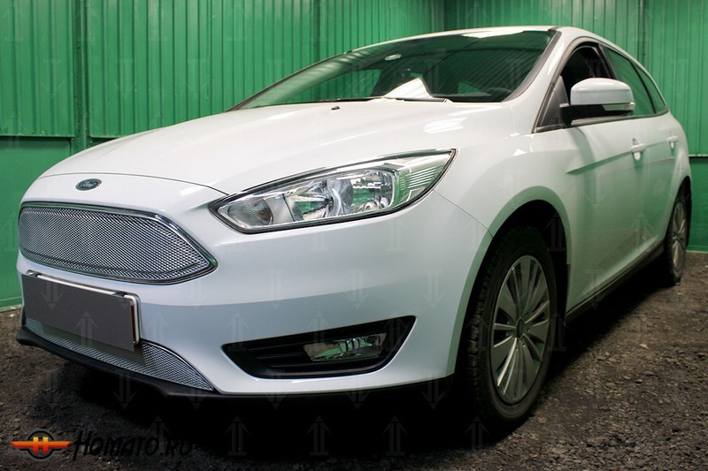 Защита радиатора для Ford Focus 3 (2014+) рестайл | Премиум