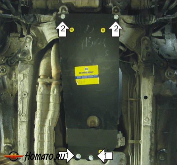 Защита картера Toyota Mark II 2000-2004 | КПП + раздатка, 3 мм, сталь | MOTODOR | 12506
