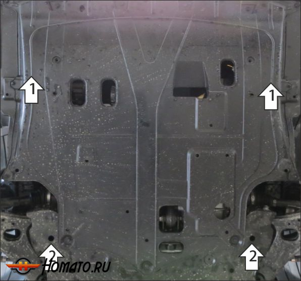 Защита картера Jac JS6 2022- | двигатель + КПП, 1,5 мм, сталь | АвтоСтандарт | 58302
