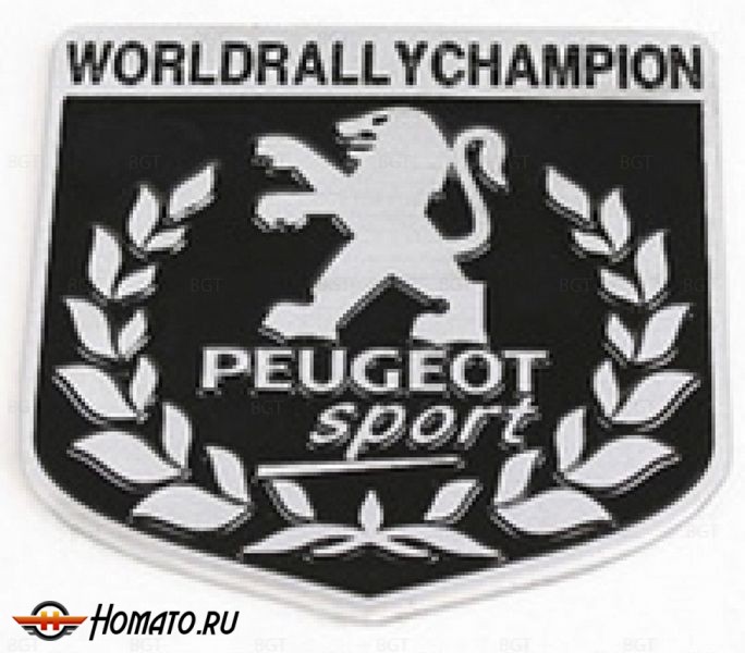 Шильд "PEUGEOT SPORT" Для Peugeot. Самоклеящийся «55mm*56mm »