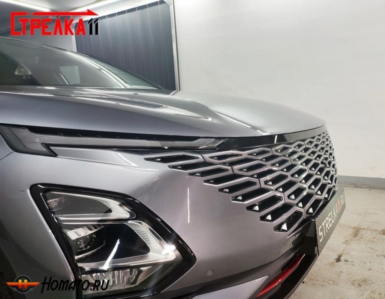 Накладка на капот для Омода С5 кроссовер 2022-2024 дорестайл | 1 штука, декор