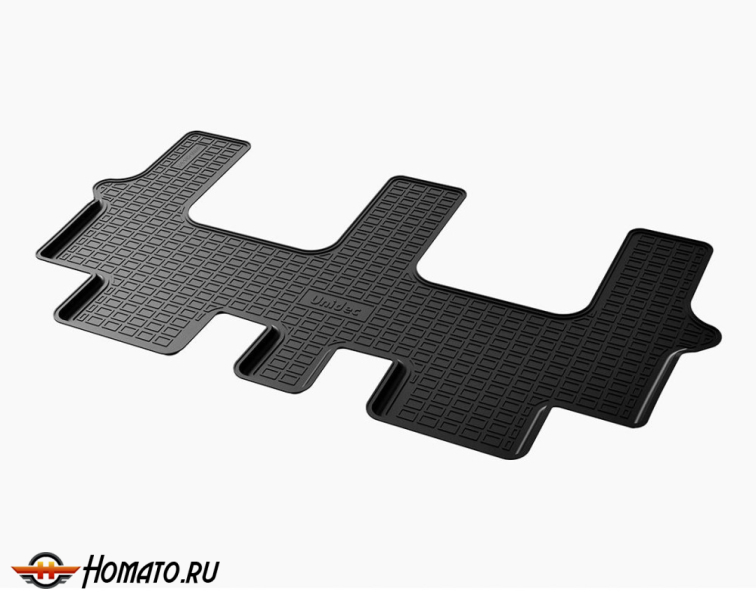 Коврики Джили Окаванго 2023+ | 3 ряд, полиуретановые, черные, Norplast