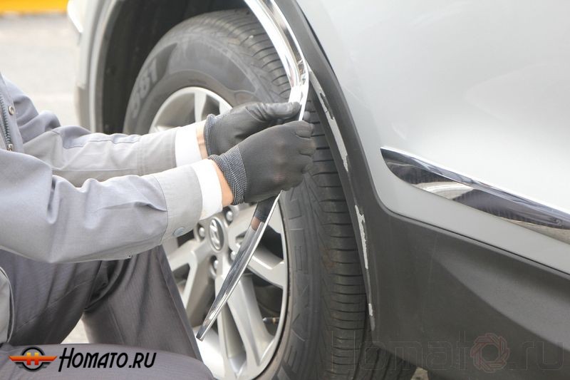 Хром накладки на колесные арки для Hyundai Santa Fe DM 2012+