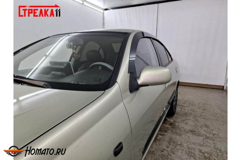 Дефлекторы Nissan Almera classic (B10) 2006-2013 | из 4 частей, премиум, плоские, 2D