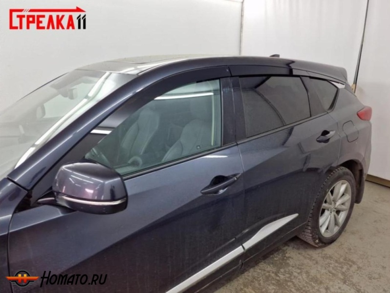 Дефлекторы Acura RDX 3 2018+/2021+ | премиум, плоские, 2D