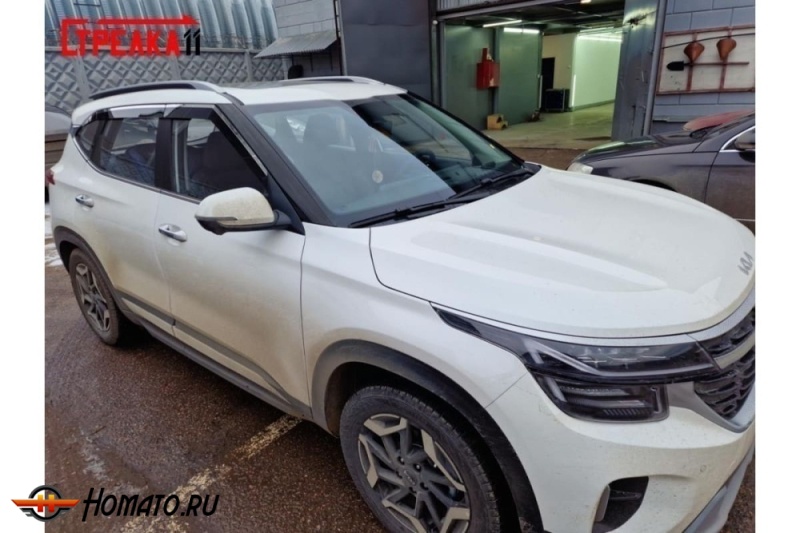 Дефлекторы KIA Seltos 2019- | премиум, плоские, 2D